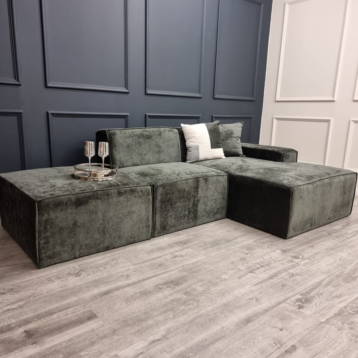 Atlanta Chenille Modula Sofa - Corner Combination