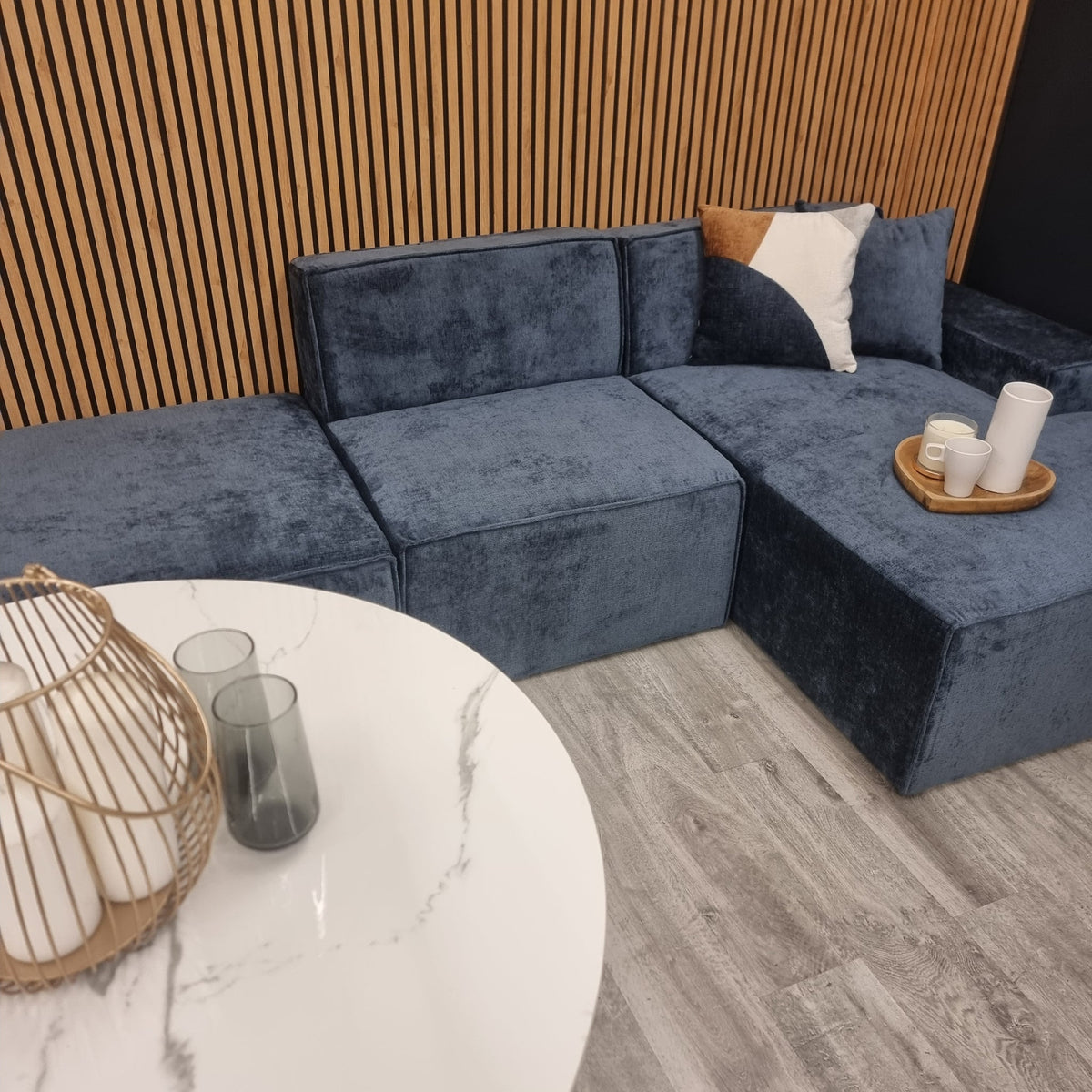 Atlanta Chenille Modula Sofa - Corner Combination