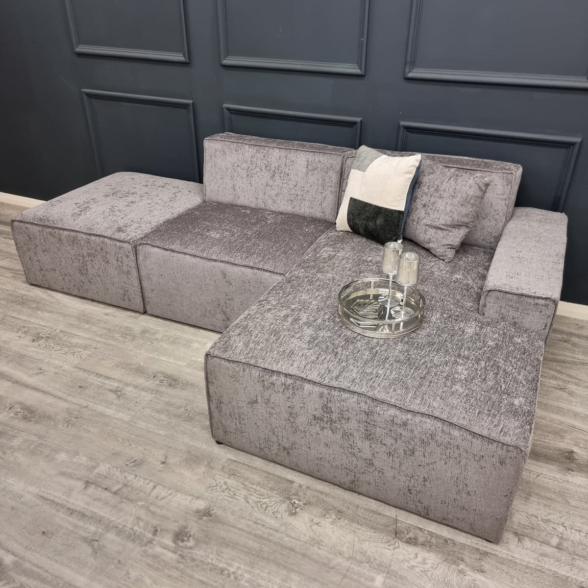 Atlanta Chenille Modula Sofa - Corner Combination