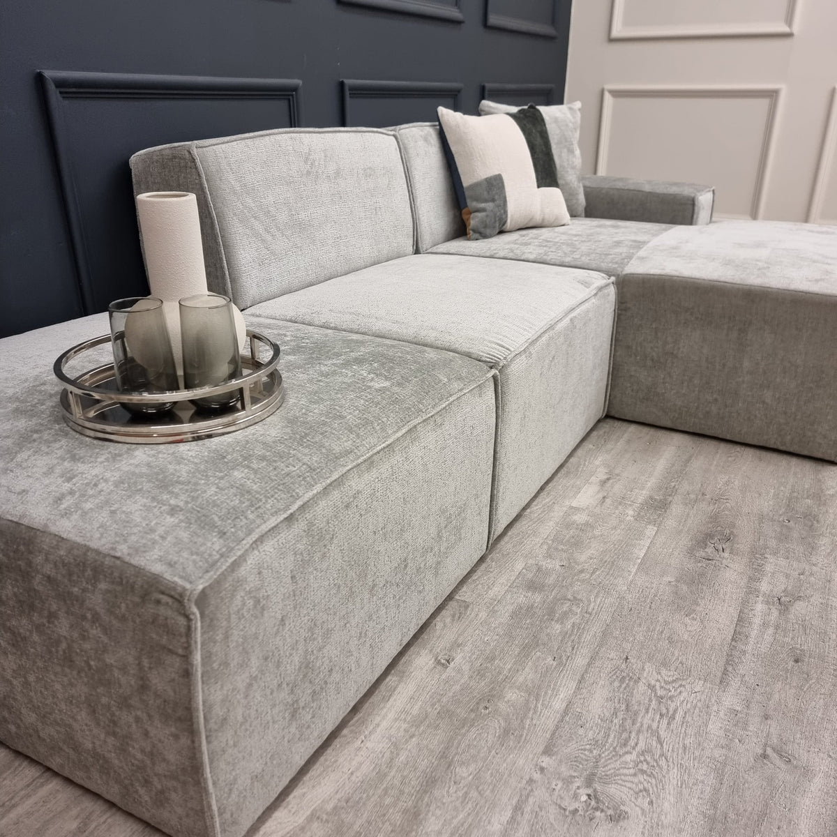 Atlanta Chenille Modula Sofa - Corner Combination