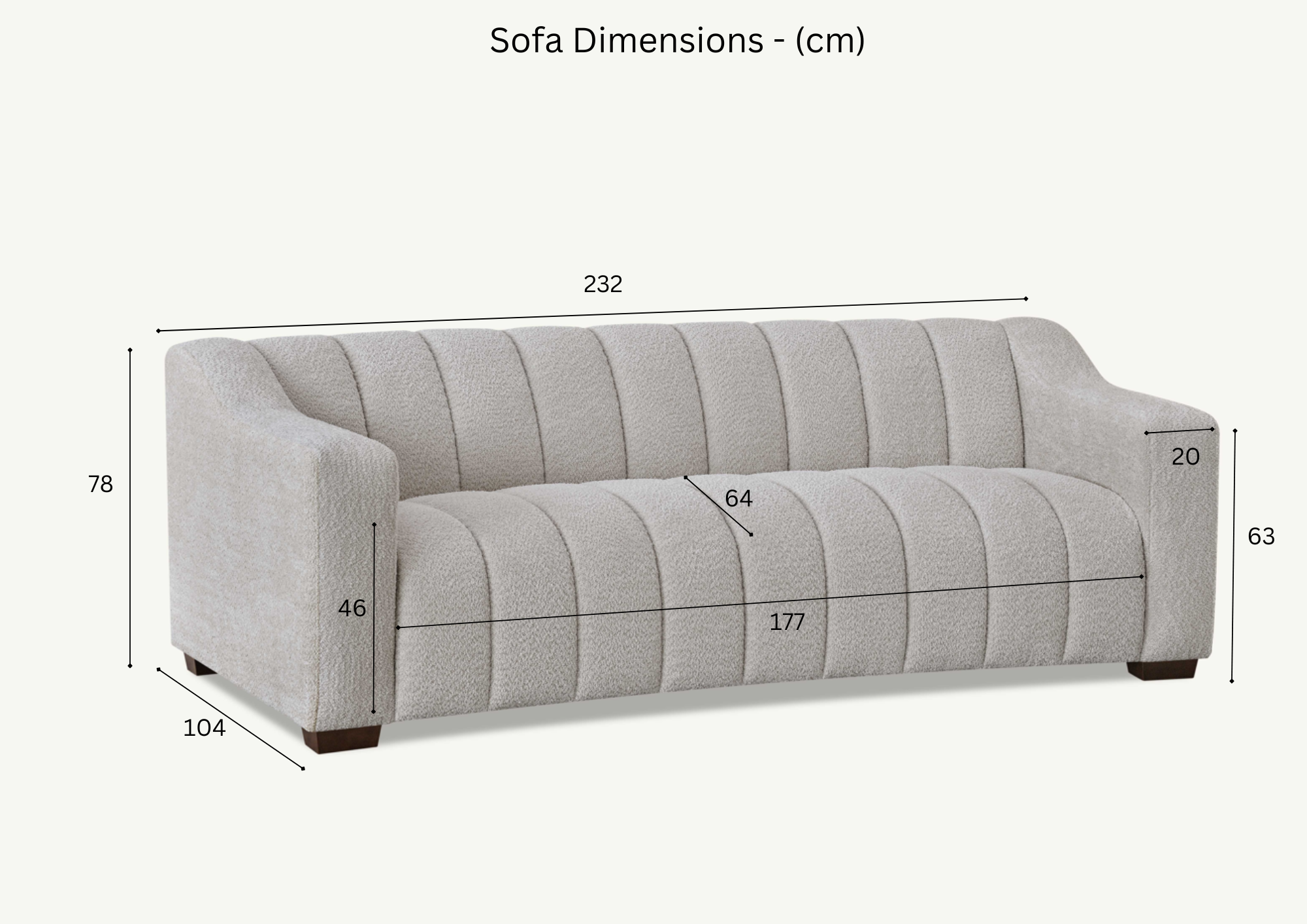 The Solara - 3 Seater Sofa