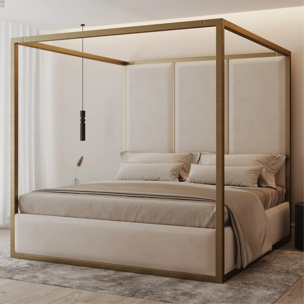 Riva Metal 4 Poster Bed